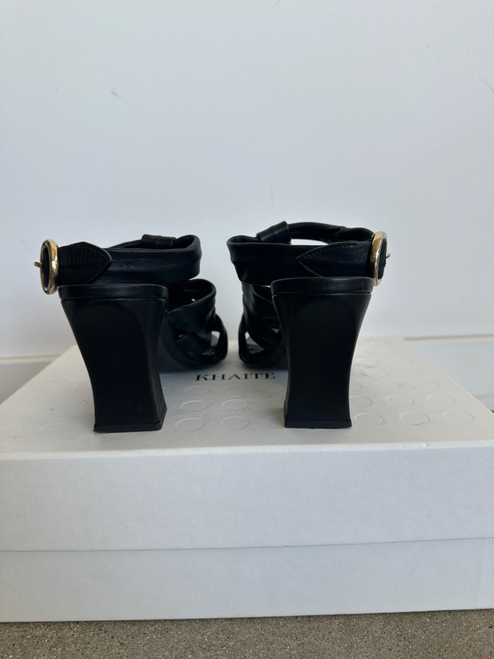 Khaite Womens strappy sandals black size 38.5 - Picture 4 of 7